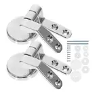 1 Set of Zinc Alloy Toilet Seat Lid Hinges Replacements Soft Closing Toilet Lid