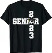 [X.Style] Senior 2023 Soccer Player Class of 2023 Football Graduation ds2255 T-Shirt Black
