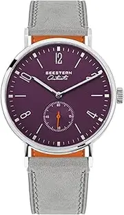 [Sugess] Small Second Hand Seagull ST1701 Movement Sapphire Crystal Glass Mechanical Mens Watch S382.06.G 1963, Silver