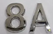 Apartment Number 8A Sign/Mailbox Number Sign, . Letter C (Silver,3D)-REF24-1027