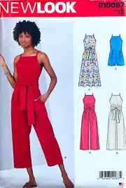 NEW LOOK R10087 SIZES 8 10 12 14 16 18 20 MISSES JUMPSUIT ROMPER UC/FF