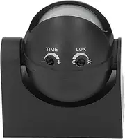 Motion Sensor Detector Switch Waterproof Intelligent Radiationless ABS Housing Infrared PIR Sensor AC110‑240V for Outdoor Home Security (Black)