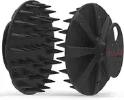 BEAUTAIL Hair Scalp Massager Shampoo Brush, Soft Silicone Head Care Scrubber and Exfoliator for Dandruff Removal and Hair Growth, Shower Washing Hair Scrub Brush Tool for Women Men Pet, 1 Pack, Black
