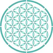 Flower of Life Stencil, 3.25 x 3.25 inch - Reusable Sacred Geometry Mandala