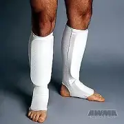 ProForce Combination Cloth Shin / Instep Guards - White - Child Medium