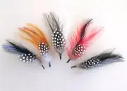 NEW - 5 HAT FEATHERS for Top Hat Bowler Derby Fedora Homburg Cowboy Hats 4"