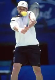 Andre Agassi USA at the Australian Open Tennis Championships at Me- Old Photo 1