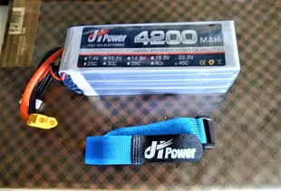 《TS同心模型》最新 JH POWER A級電池 6S 22.2V/4200ma/45c (XT-60)頭，贈電池束帶