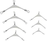 Create idea 35pcs 3 Way Rolling Swivels Fishing Tackle Stainless Steel Suitable for Sea Bottom Carp Or Fly Fishing (7 Sizes)
