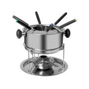 Classic Fondue Set 12pcs Stainless Steel Cheese Chocolate Dipping 6 Forks