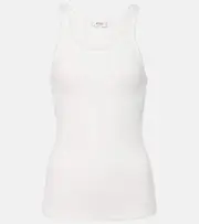 [Agolde] Agolde Zane ribbed-knit jersey tank top AU 10 white