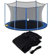 SPORTYOUTH Trampoline Replacement Net for 4 6 8 Straight Poles 12ft 13ft 14ft...