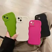 Shockproof Curly Wave Silicone Case For iPhone 16 15 14 Pro Max 13 12 11 Cover