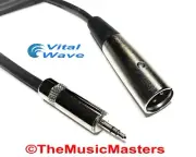 XLR (M) to 3.5mm 1/8" Stereo Male Plug 10ft Audio Adapter Cable Cord Wire VWLTW