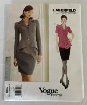 Vogue 1819 Sewing Pattern Size: 12-14-16 LANGERFELD Jacket & Skirt RARE