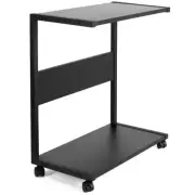 VIVO Black Mobile PC Cart with Storage, Computer Tower Floor Stand