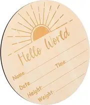 ULDIGI Wooden Name Sign Newborn Birth Announcement Milestone Decor for Nursery Photo Prop