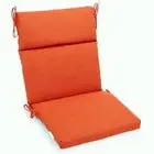 Indoor/Outdoor Seat/Back Chair Cushion, 18" x 38", Tangerine Dream
