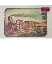 Large Vtg Meyercord Decals Furniture & Walls 1517B Steam Engine Train