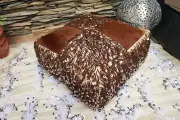 Moroccan Vintage Berber Wedding Blanket Cowhide Handira Pouf Sequin Floor Pillow