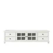 Hampton Ash Wood 2m TV Unit in White