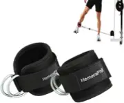 Double D-Ring Ankle Cuff Straps Adjustable Leg Weight Wrist Belt for Cable Machi