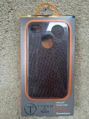 T-Tech Tumi iPhone Snap On Case iPhone 4/4s Essential Gear Brown Woven Design