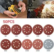 Versatile 5 Inch Sanding Discs 50pcs Suitable for Random Orbital Sanders