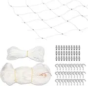 Cat Safety Net - Balcony Protection Mesh, Indoor Outdoor Pet Barrier | Heavy Duty Window Fence, Climbing Prevention Pet Safety Shield, Nylon Protective Transparent Anti Fall Net for Cats