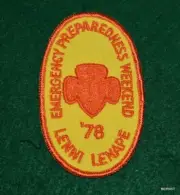 VINTAGE GIRL SCOUT -NATIONAL PROGRAM PATCH - EMERGENCY PREPAREDNESS