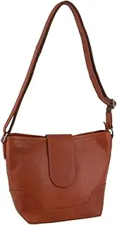 [Milleni] Leather Ladies Crossbody Bag in Cognac