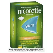 Nicorette Quit Smoking Nicotine Gum 4mg Fresh Fruit 75 Pack