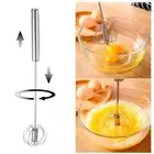 Egg Beating Device Kitchen Whisk Tool Semi-automatic Stainless Steel Mixer