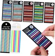 NUOBESTY Removable Highlighter Tape Strips for Books Page Markers Annotating Tabs