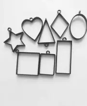 Jewellery Findings Black Blank Mixed Geometric shapes MYO pendants, earrings