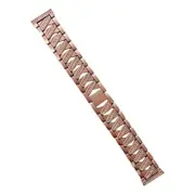 Catzon Twill Diamond Metal Strap for iWatch Series 7 6 5 4 3 2 1 SE-Pink
