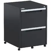Steelco 2 Drawer Mobile Filing Pedestal Graphite Ripple
