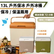 【Chill Outdoor】提把式 13L保冰桶 附冰磚x1、冰袋x5(冰桶 保冰桶 保溫箱 保冷箱 保冰箱 保溫桶)