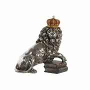 Decorative Figure Dkd Home Decor Silver Lion Resin 42 x 25 x 45 Cm