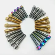 4pcs M6X30mm Titanium Ti Socket Cap Taper Head Bolts Screws with washers