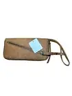 Free People Brown Distressed Vegan Leather Wallet Wristlet