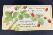 VTG 80s Crabtree & Evelyn Strawberry Glycerine Soap Set of 3 Bars 3.5oz UNUSED