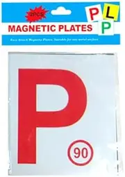 Lylac Magnetic Car Plates 2 Pieces NSW Red P with Speed Limit