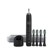 Sarmocare Sonic Electric Toothbrush Usb Rechargeable Adult Waterproof Ultrasonic Teeth Whitening Brushes 8 Replacement Head S100 S100 Black 4 Heads