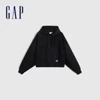 在飛比找蝦皮商城優惠-Gap 女裝 Logo純棉帽T-黑色(810617)