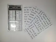 136pc Spice Script Label Set - Black Text/ Frosted Background