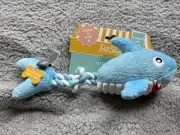 PetShop by Fringe Studio Stevey Shark Dog Toy - Aqua Blue