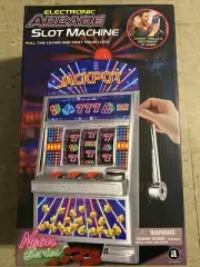 Electronic Arcade Slot Machine Neon Series Table Top Toy Ambassador NEW NIB