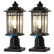 DASTOR 2 Pack Dusk to Dawn Outdoor Post Lights, Outdoor Lamp Post Light with ...