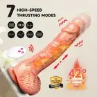 Big Realistic Thrusting Vibrator Couples Dildo Remote Control Telescopic Sex Toy